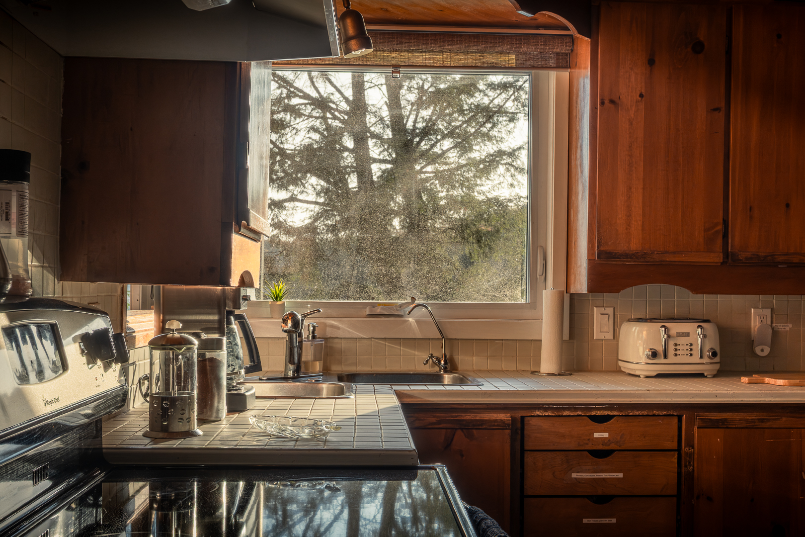 Kitchen sink and window